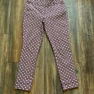 Loft Women's size eight Skinny pants with zipper and multicolored buttons